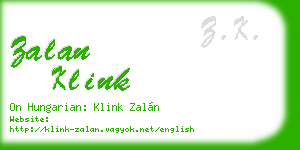 zalan klink business card